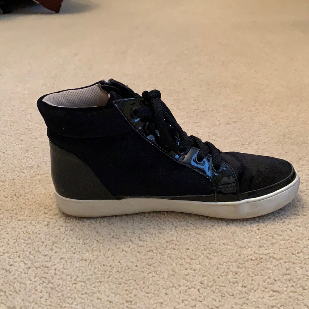 velvet high top sneakers